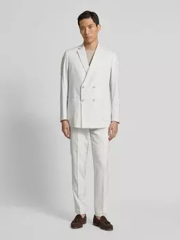 Костюмные брюки прямого кроя со шлевками для ремня s.Oliver BLACK LABEL, светло-серый