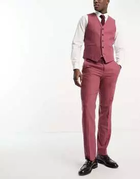 Костюмные брюки ягодного цвета из смесовой шерсти Harry Brown Wedding