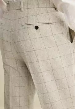 Костюмные брюки REGULAR FIT TRIMMED CHECK Next, серый
