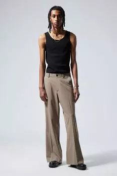 Костюмные брюки с клешами Weekday, коричневый