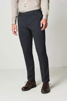 Костюмные брюки с узором елочка Next, синий