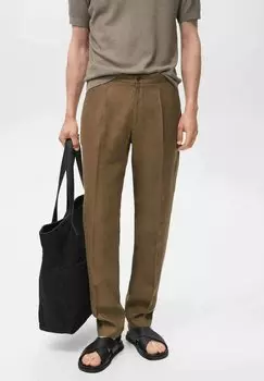 Костюмные брюки SALERNO SLIM FIT Mango, хаки