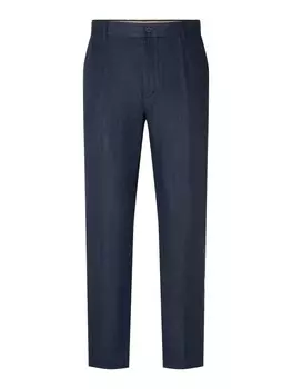 Костюмные брюки SELECTED HOMME Regular Pleated Pants Will, темно-синий