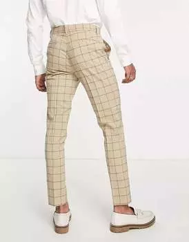 Костюмные брюки скинни в клетку ASOS