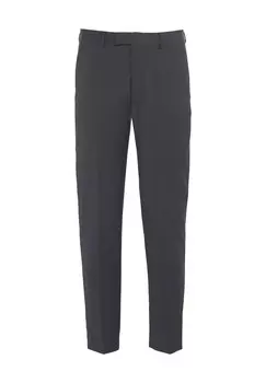 Костюмные брюки, складки, с содержанием шерсти, мужские Dunmore, цвет Charcoal