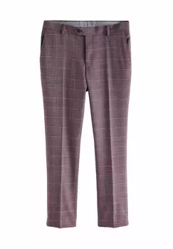 Костюмные брюки SLIM FIT CHECK Next, розовый