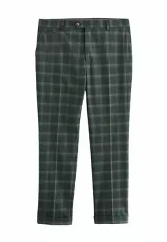 Костюмные брюки SLIM FIT CHECK TRIMMED Next, зеленый