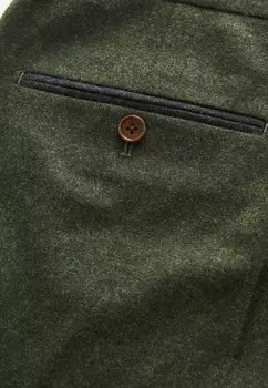 Костюмные брюки SLIM FIT WOOL TRIMMED Next, зеленый