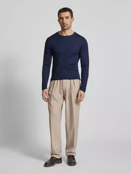 Костюмные брюки со складками Emporio Armani, светло-коричневый