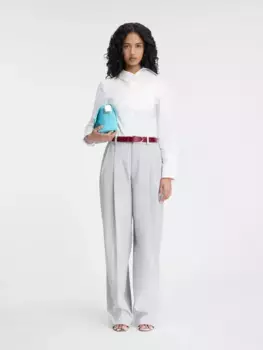 Костюмные брюки со складками Курцио Jacquemus, светло-серый