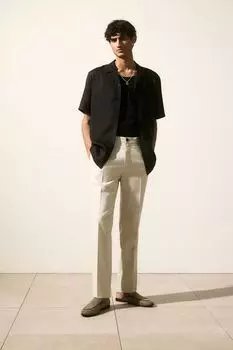 Костюмные брюки стандартного кроя H&M, бежевый