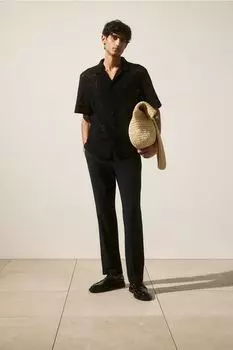 Костюмные брюки стандартного кроя H&M, черный