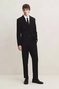 Костюмные брюки стандартного кроя H&M, черный