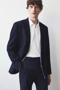 Костюмные брюки стандартного кроя H&M, синий