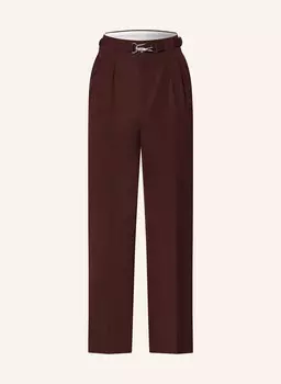 Костюмные брюки свободного кроя LACOSTE, коричневый