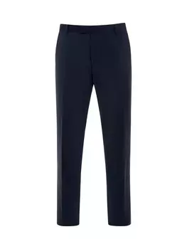 Костюмные брюки Thomas Goodwin Slim fit Pleated Pants Toby, темно-синий