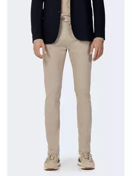 Костюмные брюки узкого кроя Manifattura Borghese, бежевый