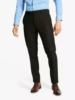 Костюмные брюки узкого кроя Moss London Donegal, цвет хаки