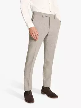 Костюмные брюки узкого кроя Moss London Donegal, цвет камня