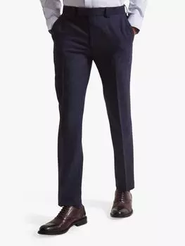 Костюмные брюки узкого кроя Moss London Donegal, синие