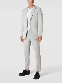 Костюмные брюки узкого кроя с застежкой на пуговицу и молнию Selected, светло-серый