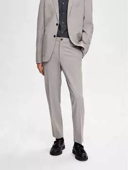 Костюмные брюки узкого кроя Selected Homme, серый