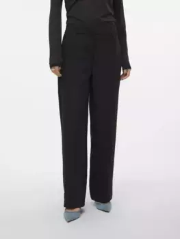 Костюмные брюки Vero Moda "VMKAMILLA MR STRAIGHT PANT NOOS", черный