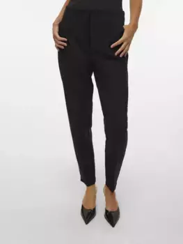Костюмные брюки Vero Moda "VMLINA HW TAPERED PANT NOOS", черный