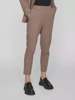 Костюмные брюки Vila "VIVARONE HW SLIM PANT - NOOS", цвет Brown Lentil
