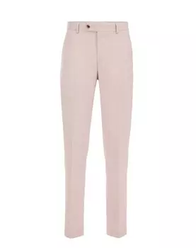 Костюмные брюки WE Fashion Slim fit Pleated Pants, светло-розовый