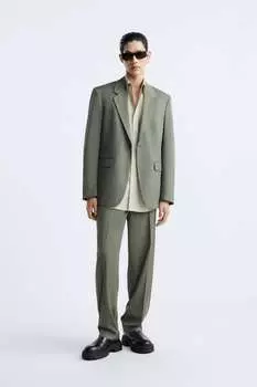 Костюмные брюки Zara, зеленый
