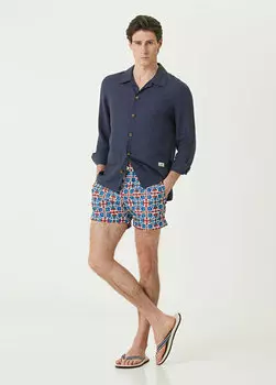 Костюмные шорты с микро-талией и узором на шнурке Peninsula