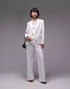 Костюмный пиджак Mango slim в белом цвете