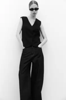 Костюмный жилет из твила H&M, черный