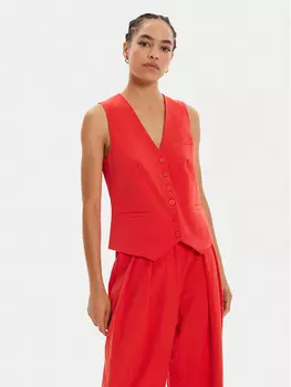 Костюмный жилет стандартного кроя Staud, красный