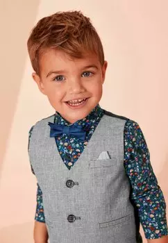 Костюмный жилет WAISTCOAT SET WITH SHIRT & BOW TIE Next, цвет chambray blue
