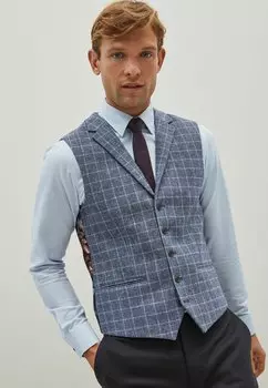 Костюмный жилет WOOL BLEND CHECK WAISTCOAT Next, цвет blue