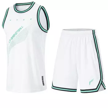 Костюмы cba logo баскетбольный костюм Li-Ning, белый