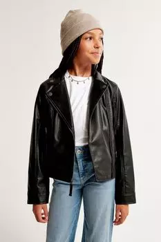 Косуха из искусственной кожи Abercrombie & Fitch, черный