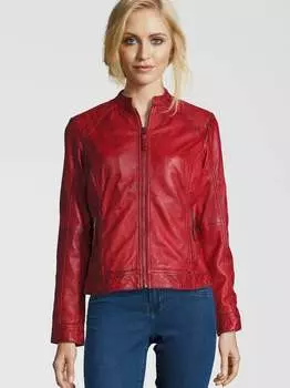 Косуха кожаная куртка "розали" 7 Eleven, красный