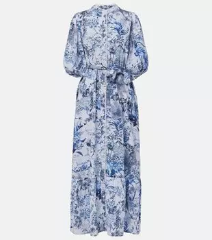 Коттон и лен платье-рубашка Kitty Melissa Odabash, Nature