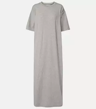 Коттоново-кашемировое макси-платье Kris Extreme Cashmere, серый