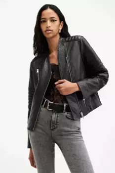 КОУЛИ кожаная куртка AllSaints, черный