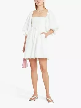 kourt Мини-платье с лифом и присборенным лифом Portia, белый