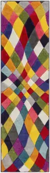 КОВРЫ FLAIR Runner "Rhumba", прямоугольные, подходят для полов с подогревом, прочные, красочный узор, ромбы FLAIR RUGS 66х230 см, цвет multi