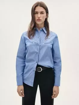 Ковбойская рубашка mia Mango, цвет Medium Blue