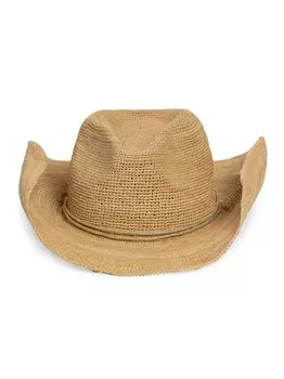 Ковбойская шляпа крючком из рафии Hat Attack, золотой