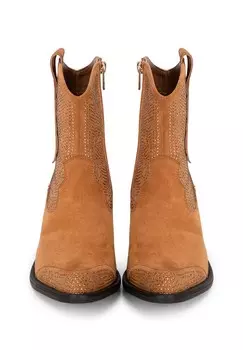 Ковбойские/байкерские ботильоны ABBY Posh by Poelman, коньяк