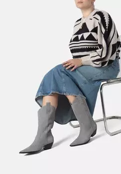 Ковбойские/байкерские ботинки CRUSH ON U L37, цвет grey