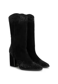 Ковбойские/байкерские ботинки по щиколотку Alma en Pena, черный